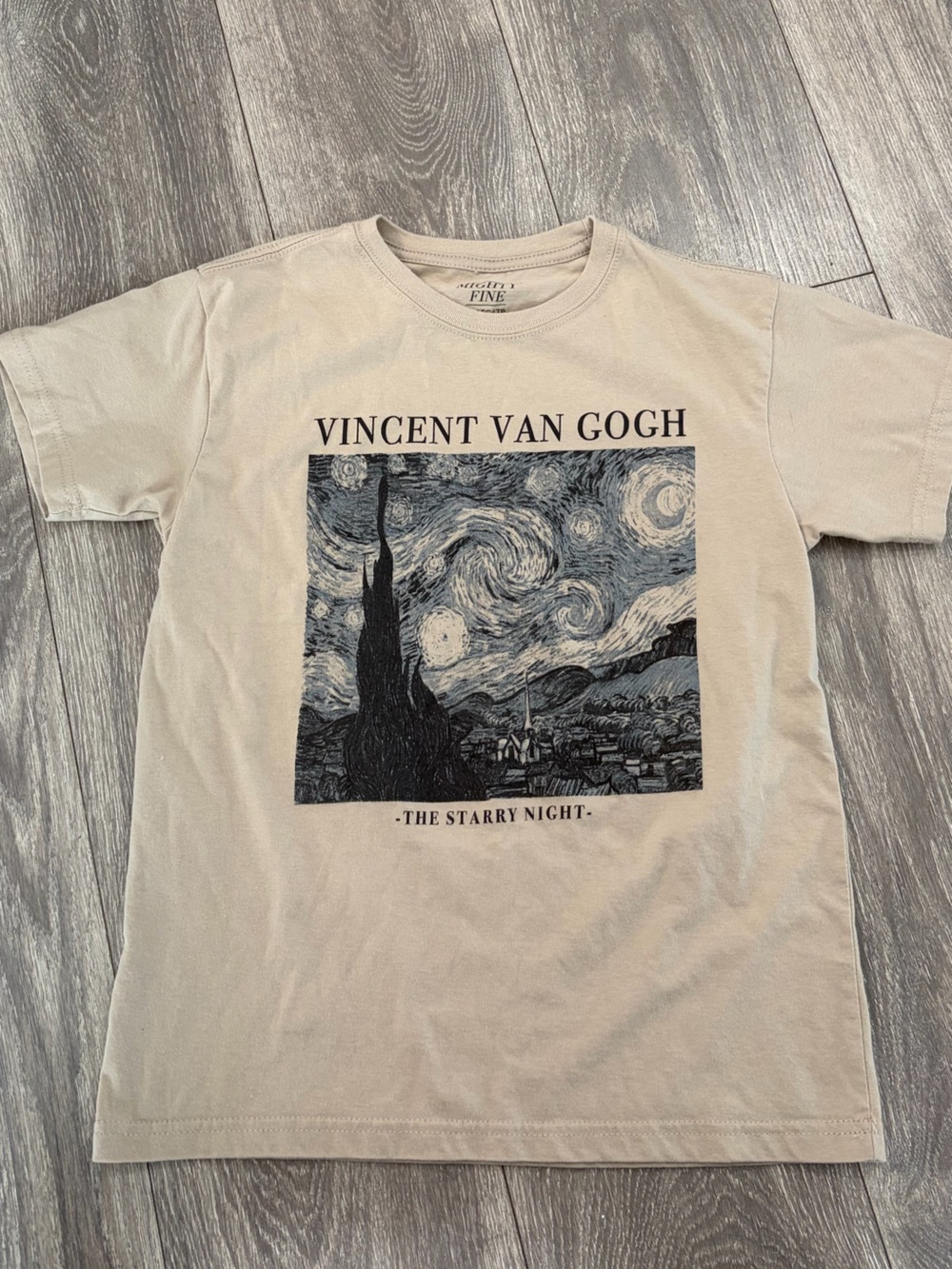 Mighty Fine Beige 'Vincent Van Gogh - The Starry Night' Graphic Tee